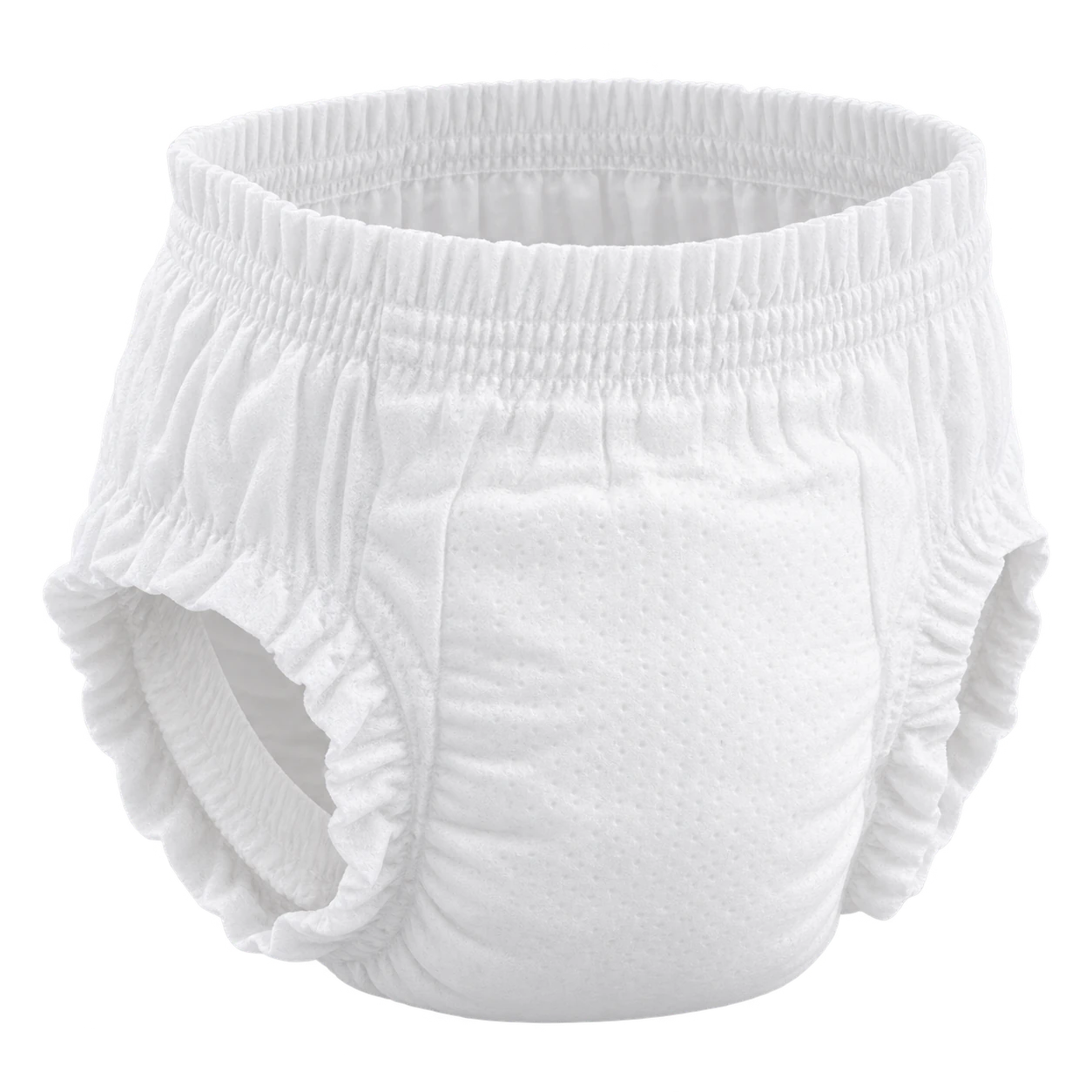 Unbranded pull-up baby pants concept with full elastic waistband